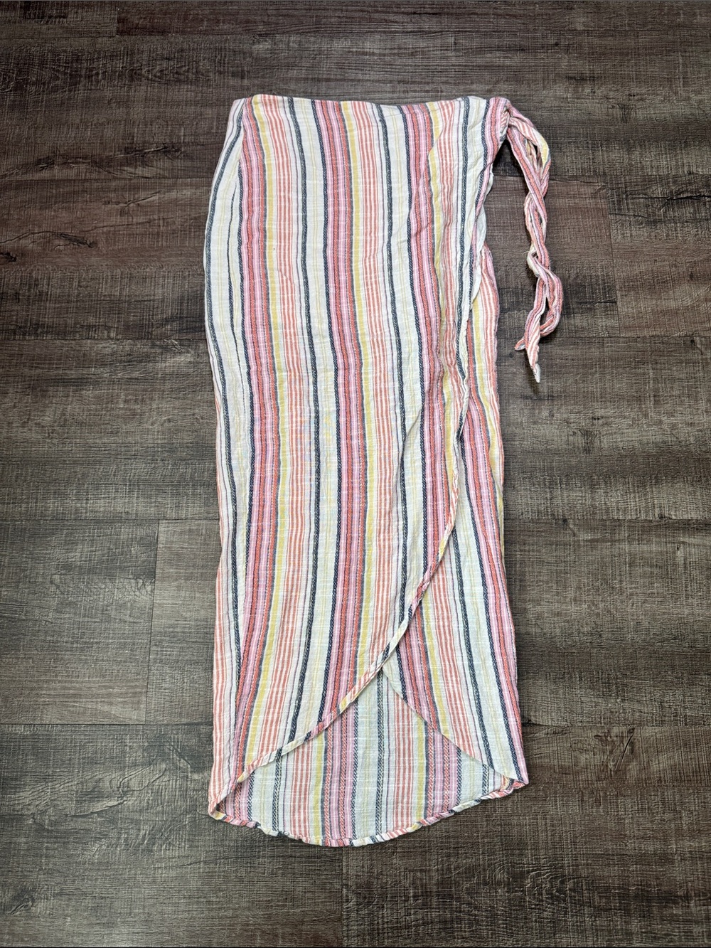 Free People Multicolor Striped Wrap Skirt